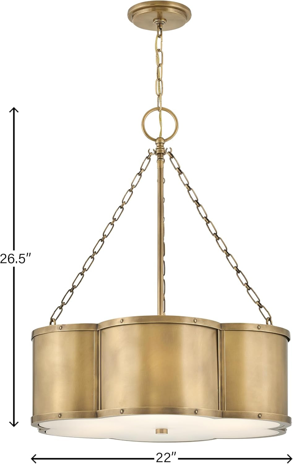 Heritage Brass Small Three Light Indoor Chandelier