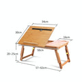 NNEIDS Foldable Laptop Desk For Bed - Lazy Computer Table With Card Slot