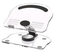NNEDSZ Black Acrylic Foldable Tablet and Phone Stand - 360° Rotation, Anti-Slip Design, Lightweight and Compact