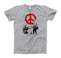 Banksy Soldiers painting Peace Symbol 2006 artwork t-shirt