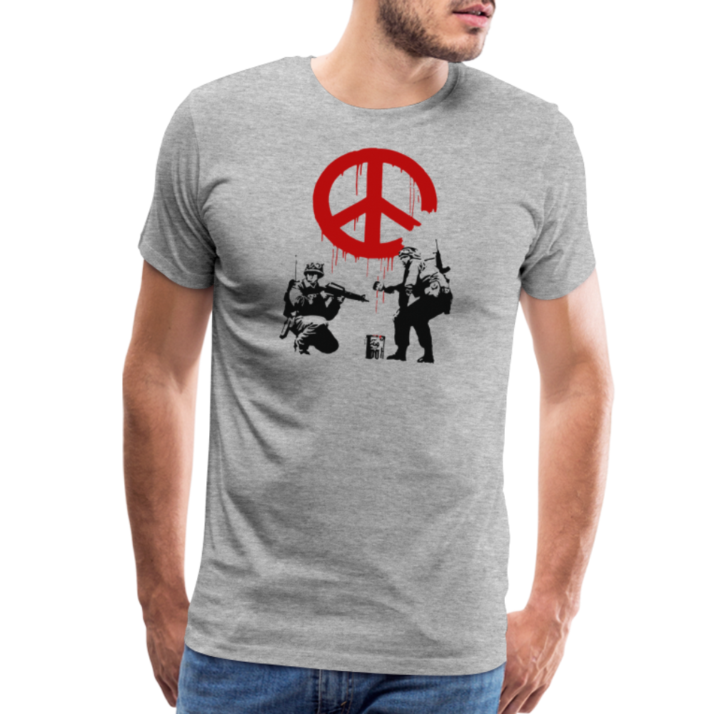 Banksy Soldiers painting Peace Symbol 2006 artwork t-shirt