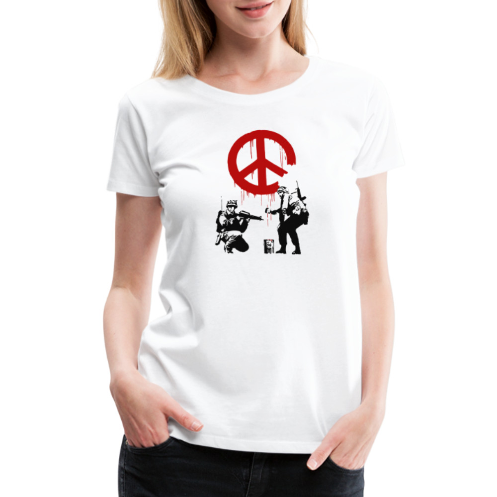 Banksy Soldiers painting Peace Symbol 2006 artwork t-shirt
