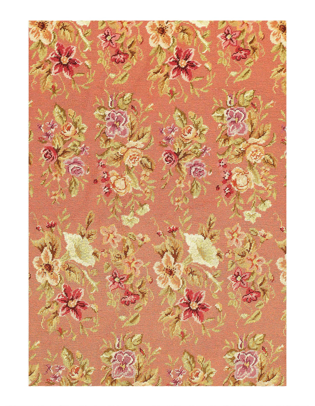 Canvello 1980s Vintage Needlepoint Flat Weave Rug - 6'7'' X 9'4''