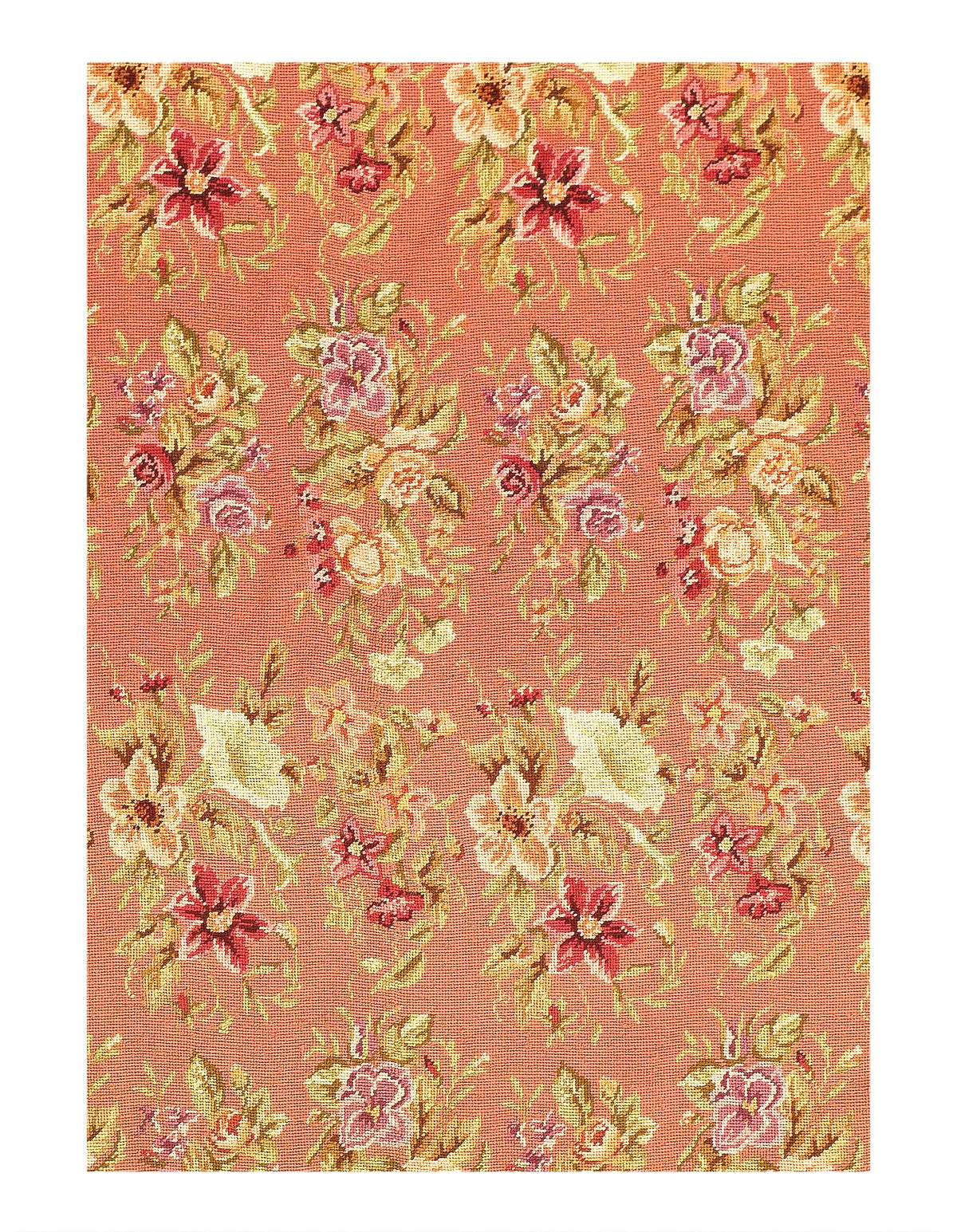 Canvello 1980s Vintage Needlepoint Flat Weave Rug - 6'7'' X 9'4''