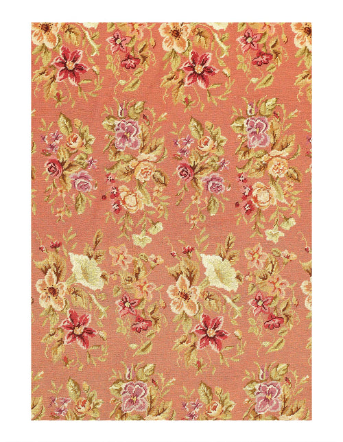 Canvello 1980s Vintage Needlepoint Flat Weave Rug - 6'7'' X 9'4''