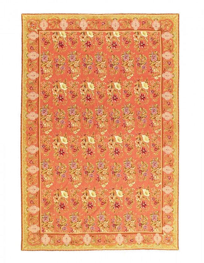 Canvello 1980s Vintage Needlepoint Flat Weave Rug - 6'7'' X 9'4''