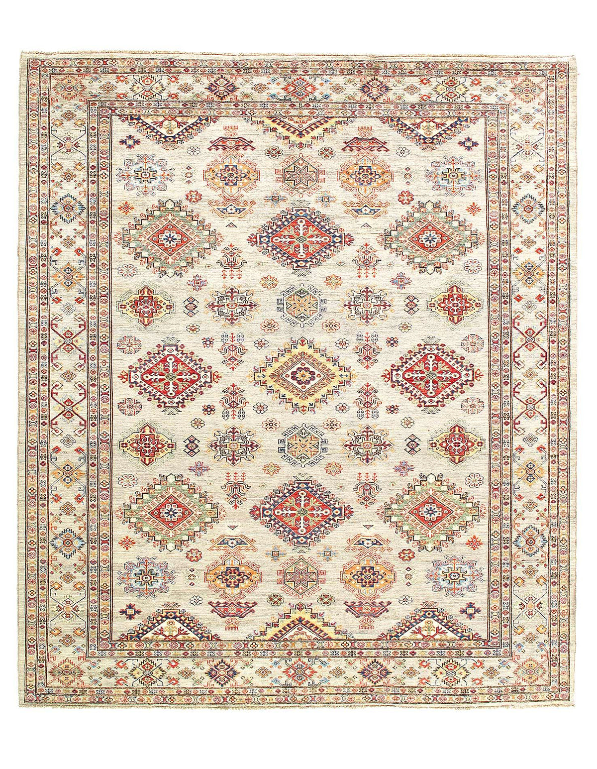 Canvello Fine Hand Knotted Kazak design Rug - 8'4'' X 9'8''