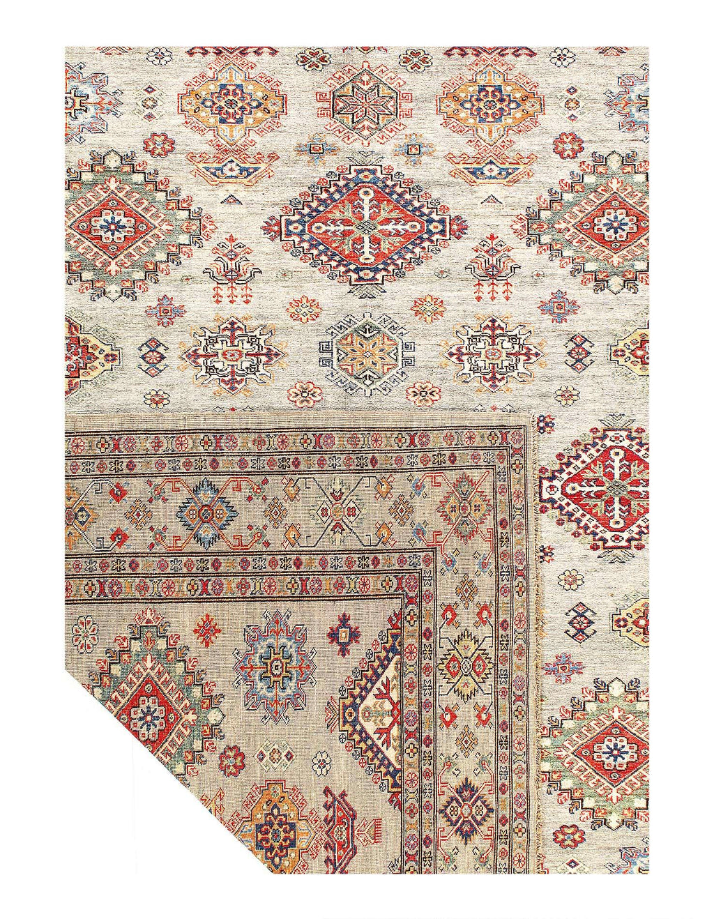 Canvello Fine Hand Knotted Kazak design Rug - 8'4'' X 9'8''
