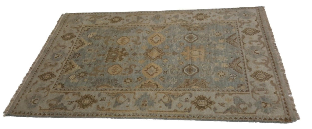 Canvello Hand Made All Over Indo Oushak Rug - 4'2'' X 6'0''