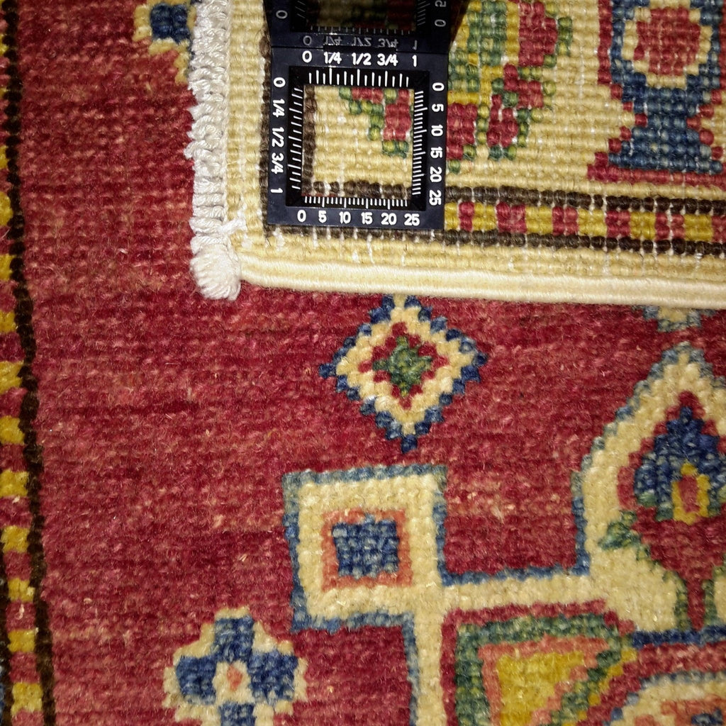 Canvello Hand Made Casual Medallion Pakistan Kazak Rug - 2'0'' X 2'9''