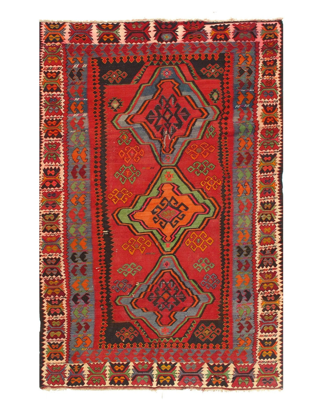 Canvello Handmade Russian Antique Kazak Rug - 5'11" x 9'8"
