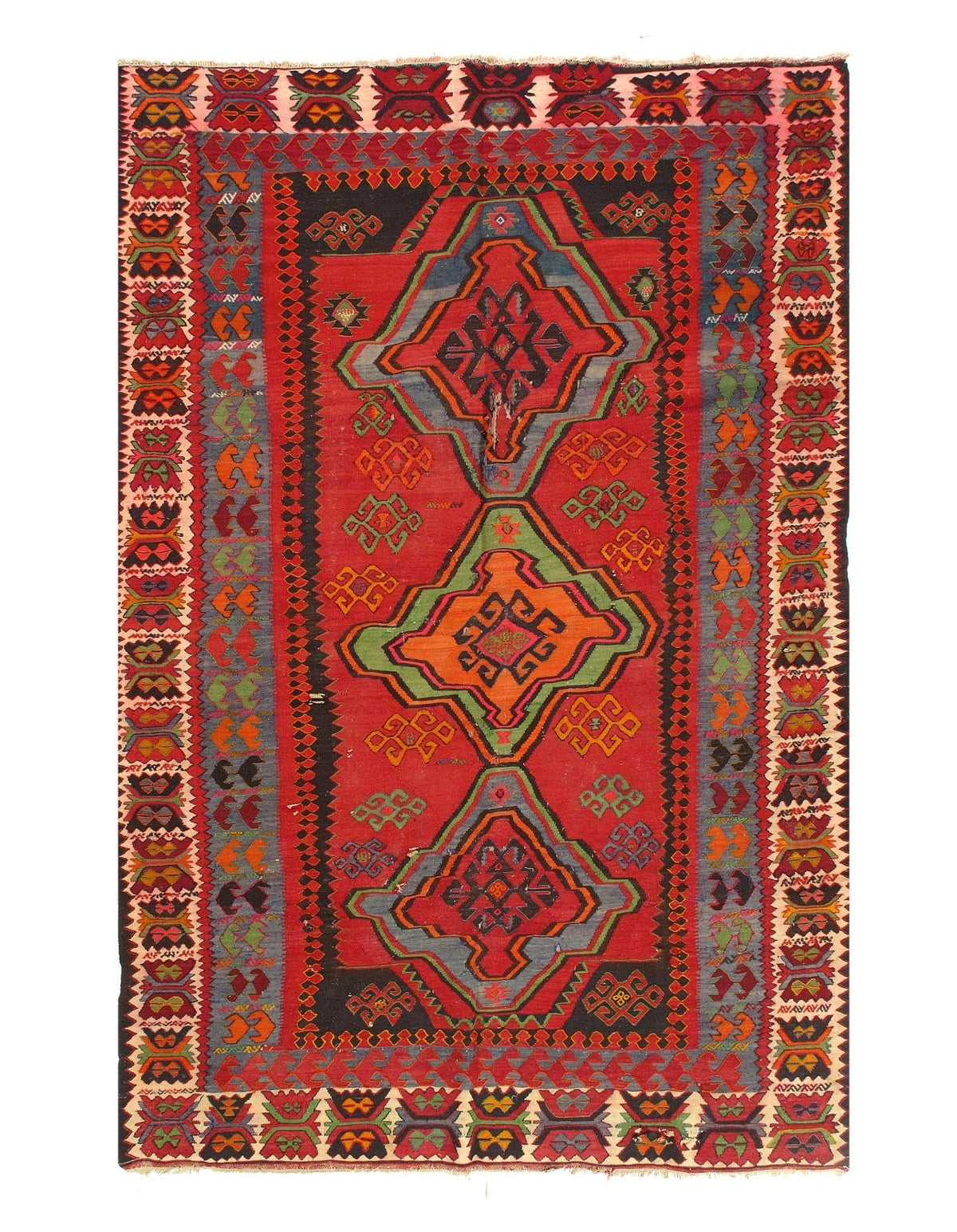 Canvello Handmade Russian Antique Kazak Rug - 5'11" x 9'8"