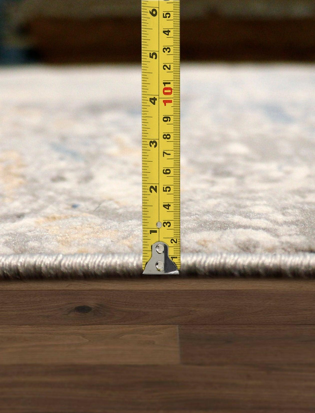 Canvello Modern Design Power Loom White Area Rug - 7'9" X 9'9"