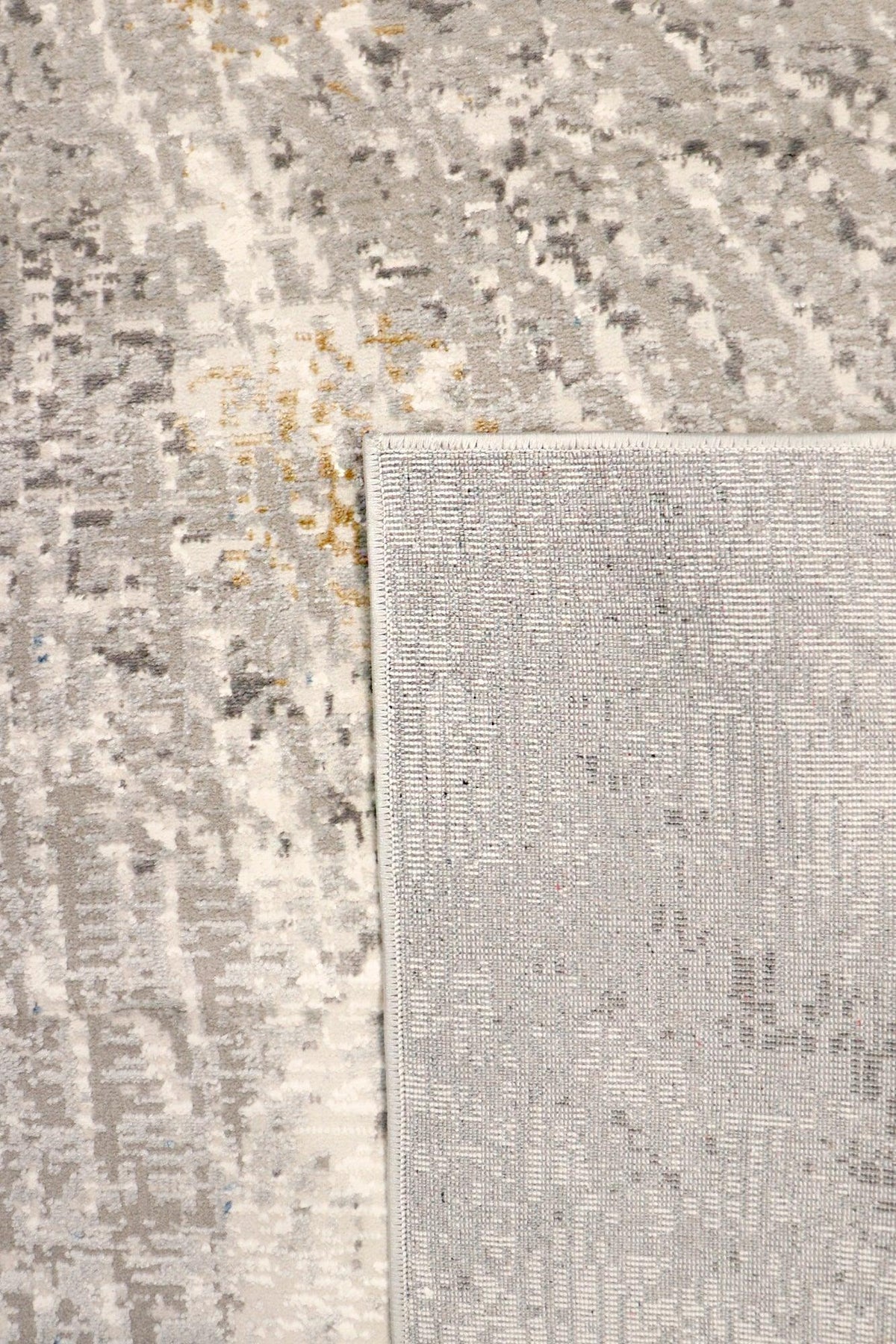 Canvello Modern Design Power Loom White Area Rug - 7'9" X 9'9"