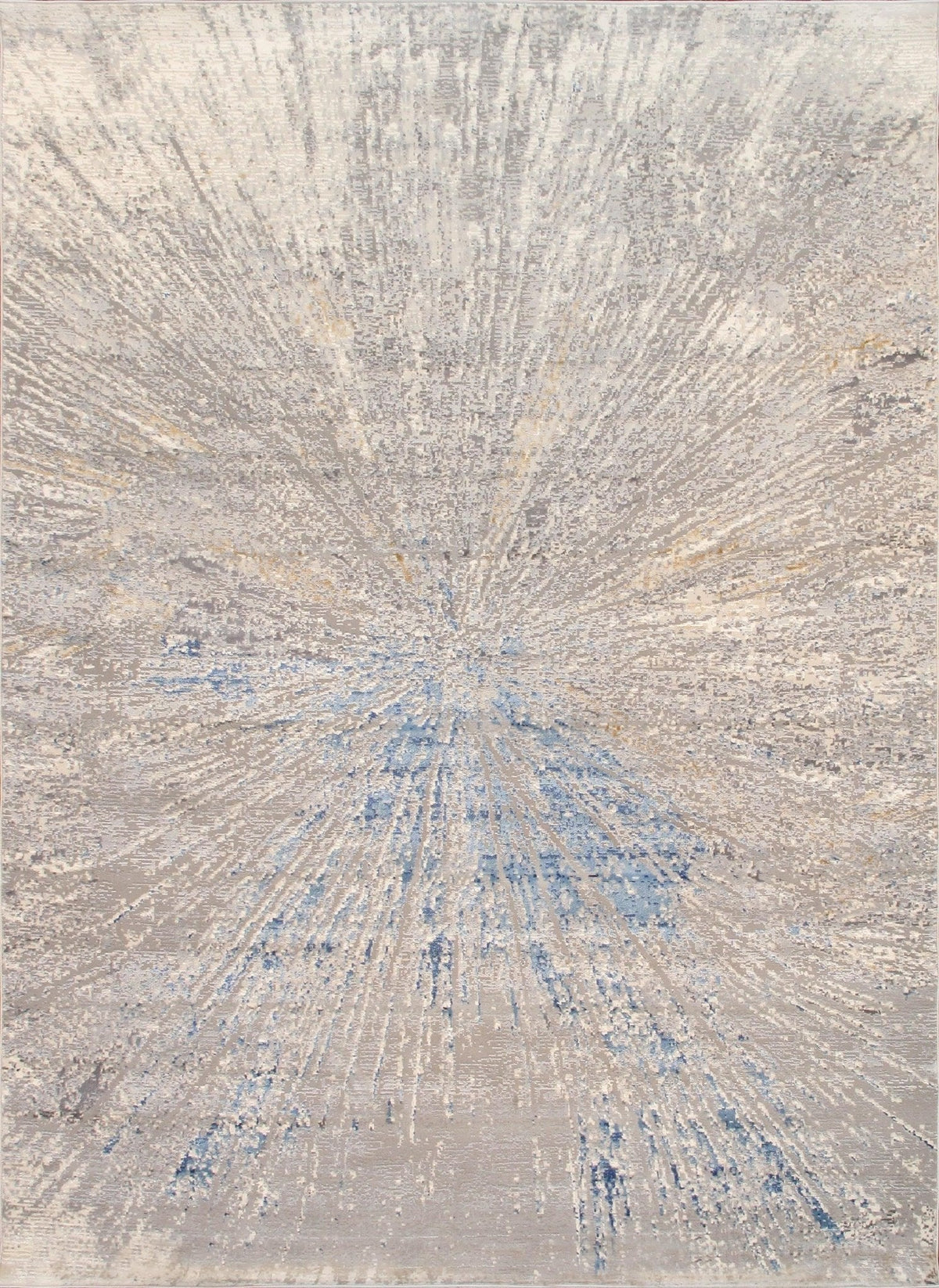 Canvello Modern Design Power Loom White Area Rug - 7'9" X 9'9"