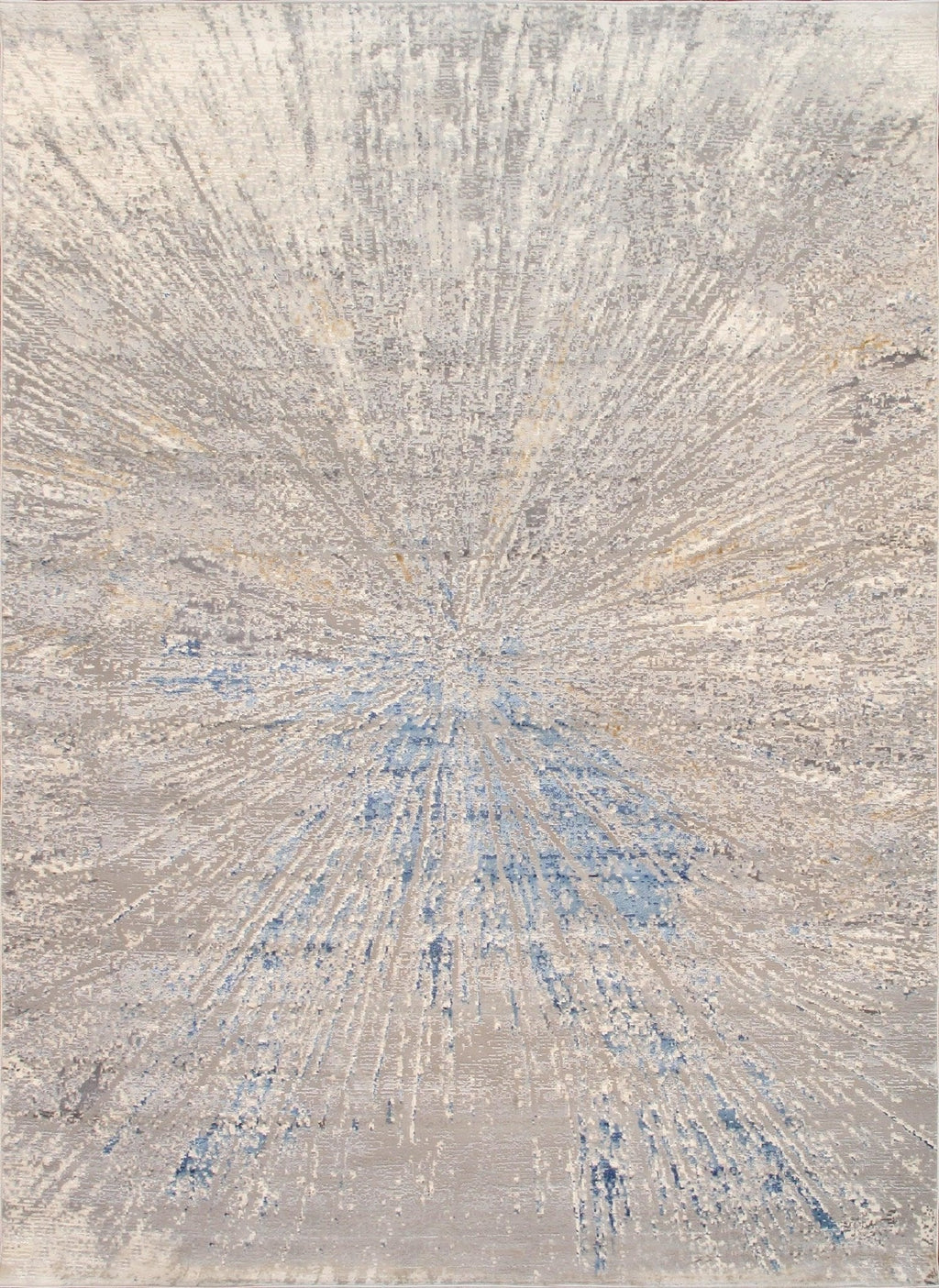 Canvello Modern Design Power Loom White Area Rug - 7'9" X 9'9"