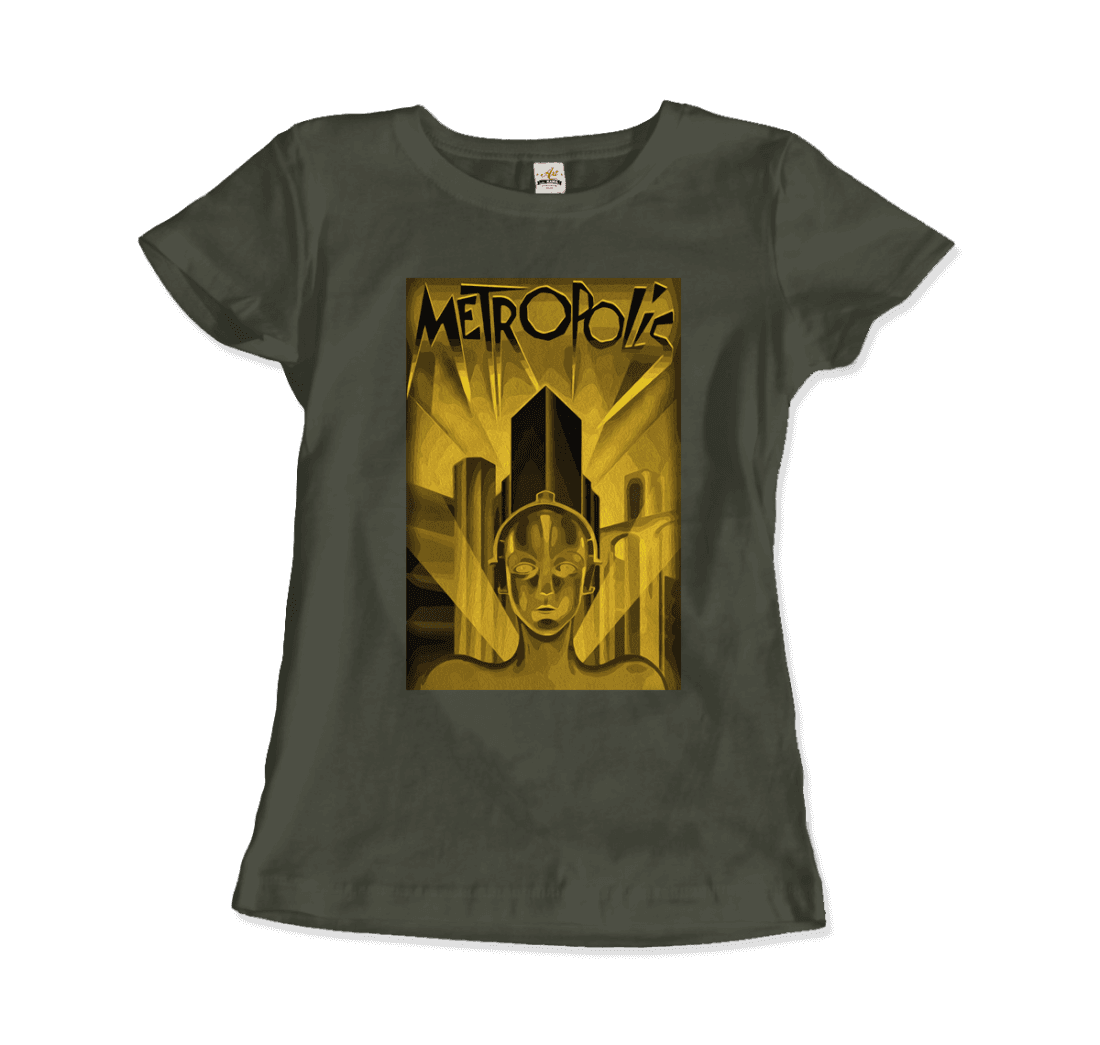 Metropolis 1927 movie Poster reproduction in Oil Paint t-shirt