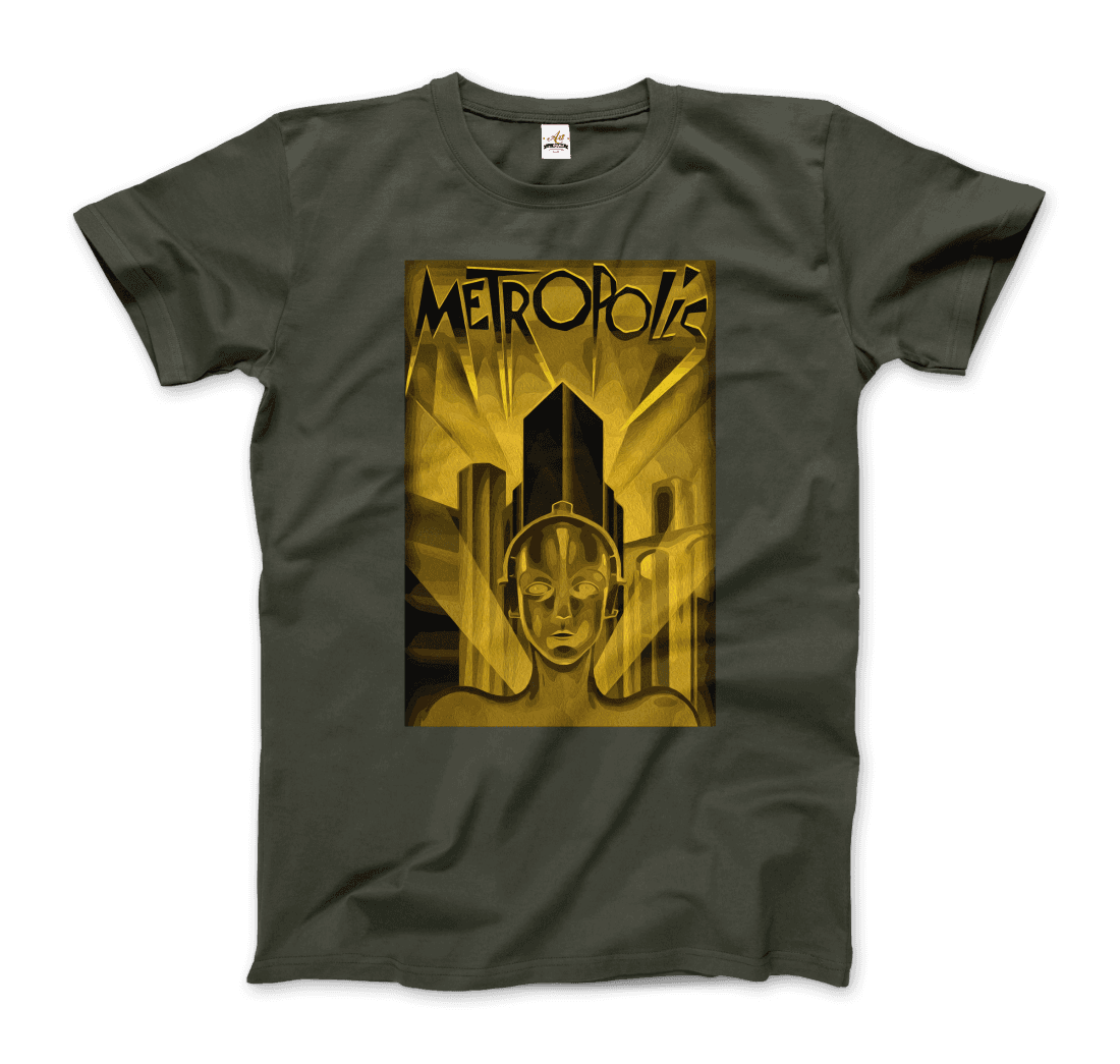 Metropolis 1927 movie Poster reproduction in Oil Paint t-shirt